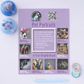 Flyer für Haustier-Fototermine mit QR-Code und Abr (Einzeln)