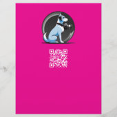 Flyer für Haustier-Fototermine mit QR-Code und Abr (Hinten)