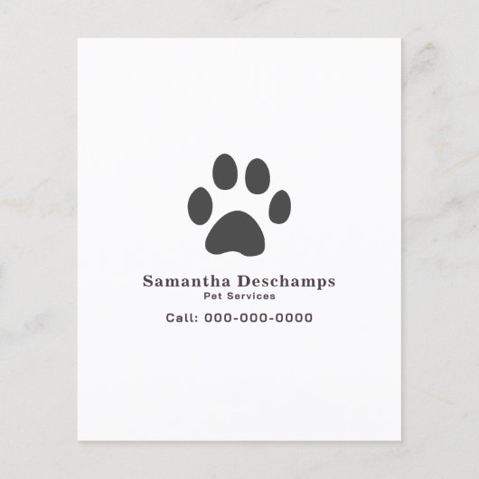 Flyer für Haustiere (Hinten)