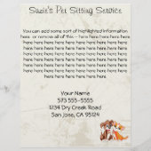 Flyer für Haustiere: Business (Hinten)