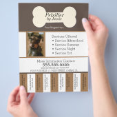 Flyer für Heimtierdienste Business-Hunde abreißen  (Hand)