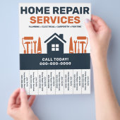 Flyer für Heimwerkerdienste mit Abreißtabs (Hand)