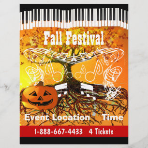 Flyer für Herbstfest-Halloween-Veranstaltung oder