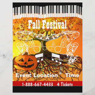 Flyer für Herbstfest-Halloween-Veranstaltung oder