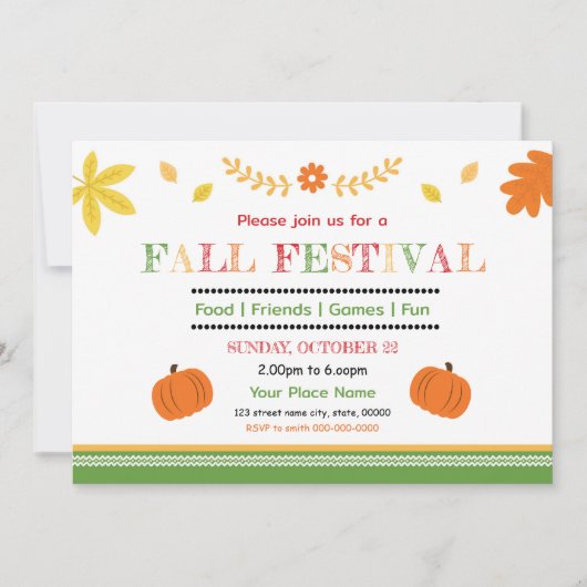 Flyer für Herbstfestivals Vorlage (Vorderseite)