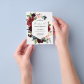 Flyer für Hochzeiten in Rosa, Rosa und Navy (Gruppe)