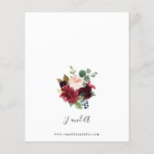 Flyer für Hochzeiten in Rosa, Rosa und Navy (Hinten)