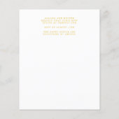 Flyer für Hochzeitsfeiern (Hinten)