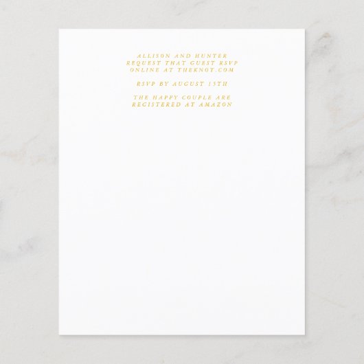 Flyer für Hochzeitsfeiern (Hinten)