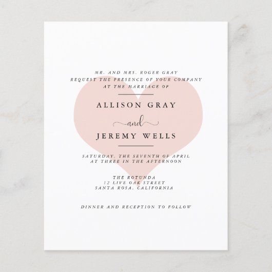 Flyer für Hochzeitsfeiern (Vorne)