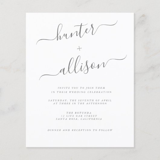 Flyer für Hochzeitsfeiern (Vorne)