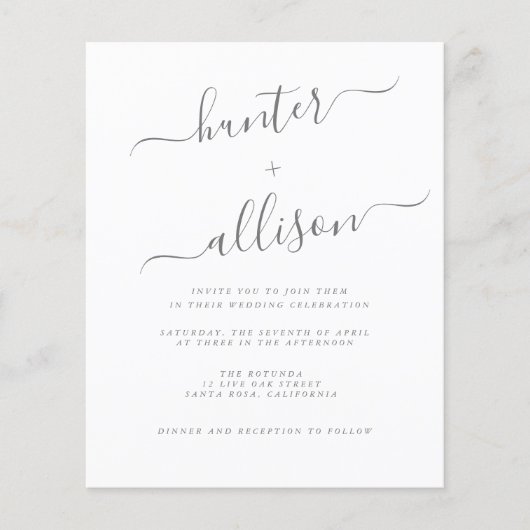 Flyer für Hochzeitsfeiern (Vorderseite)