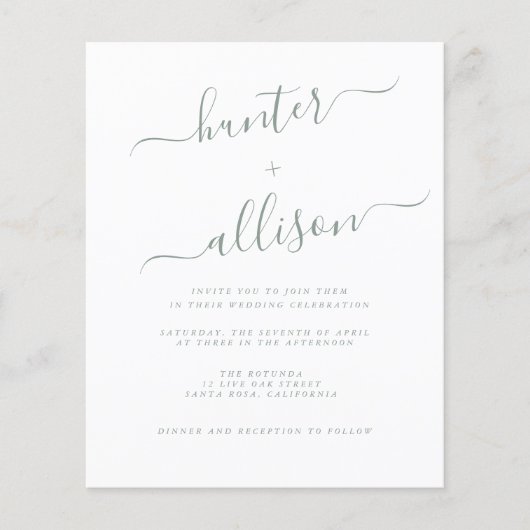 Flyer für Hochzeitsfeiern (Vorderseite)