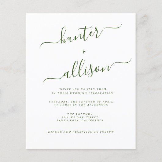 Flyer für Hochzeitsfeiern (Vorderseite)