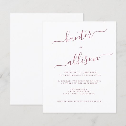 Flyer für Hochzeitsfeiern (Vorne/Hinten)