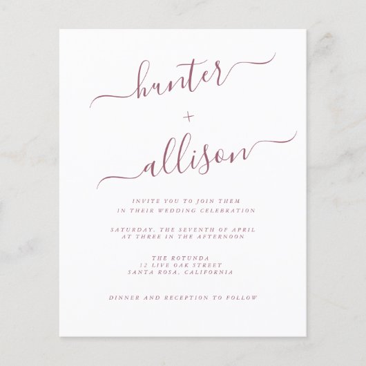 Flyer für Hochzeitsfeiern (Vorderseite)