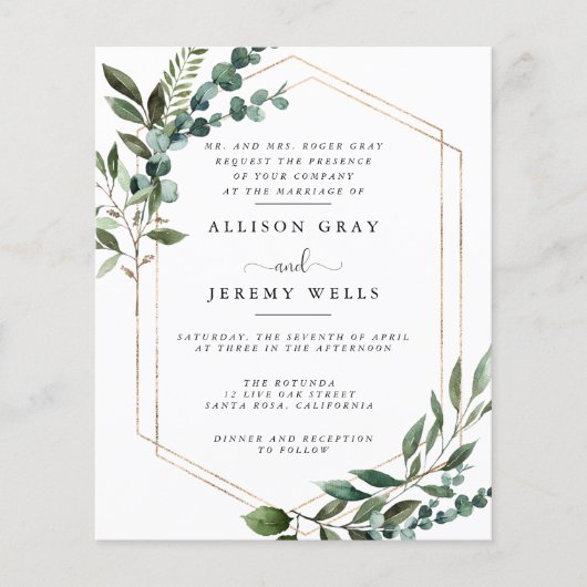 Flyer für Hochzeitsfeiern (Vorne)