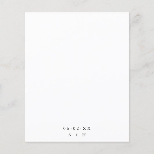 Flyer für Hochzeitsfeiern (Hinten)