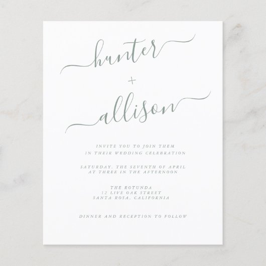 Flyer für Hochzeitsfeiern (Vorne)