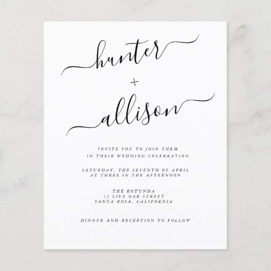 Flyer für Hochzeitsfeiern (Vorne)