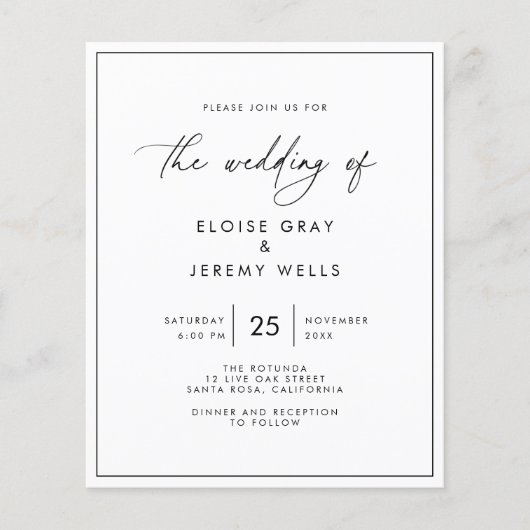 Flyer für Hochzeitsfeiern (Vorne)