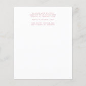 Flyer für Hochzeitsfeiern (Hinten)