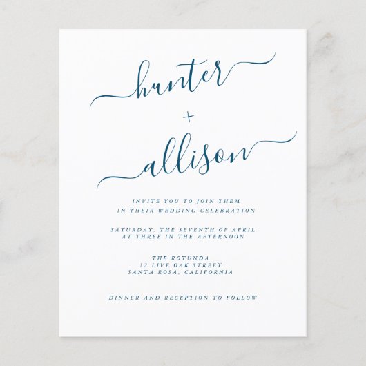 Flyer für Hochzeitsfeiern (Vorderseite)