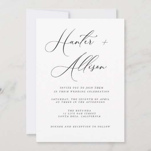 Flyer für Hochzeitsfeiern Einladung (Vorderseite)