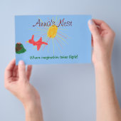 Flyer für Kinderbetreuung (Handgriff)