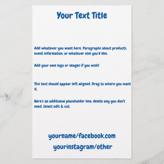 Flyer für Kinderproduktgeschäfte (Hinten)