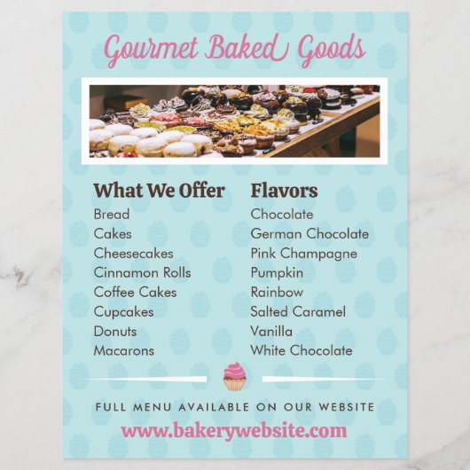 Flyer für Kuchen und Backwaren (Hinten)