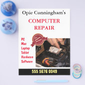Flyer für kundenspezifische Computerreparatur (Einzeln)