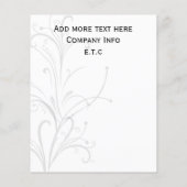 Flyer für lila, schwarze und weiße Chic (Hinten)