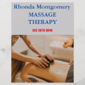Flyer für Massagetherapie-Geschäfte (Hinten)