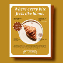 Flyer für Minimalistische Bäckerei