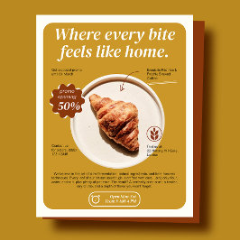 Flyer für Minimalistische Bäckerei