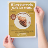 Flyer für Minimalistische Bäckerei (Hand)