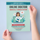 Flyer für Online-ärztliche Beratung (Hand)