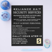 Flyer für Personalwerbung des schlichten Sicherhei (Einzeln)