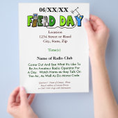Flyer für Radiowerbung am Feldtag (Hand)