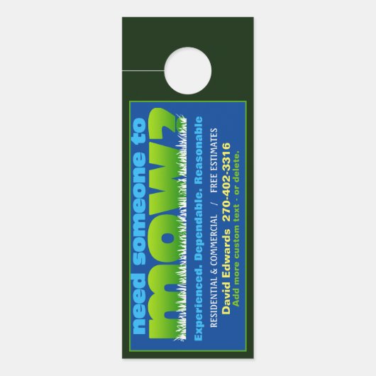 Flyer für Rasenmäher Türanhänger (Vorderseite)