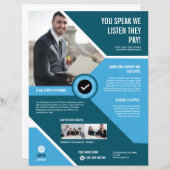 Flyer für Rechtsanwaltskanzlei und Rechtsberatung (Vorne/Hinten)