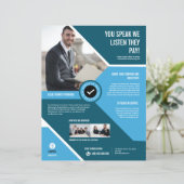 Flyer für Rechtsanwaltskanzlei und Rechtsberatung (Stehend Vorderseite)