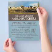 Flyer für Schafhaltung, Bauer und Butcher-Werbung (Hand)