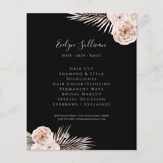 Flyer für tropische Rose (Vorne)