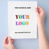 Flyer für Unternehmen mit Firmenlogo (Hand)