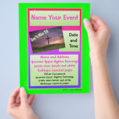 Flyer für Veranstaltungen in leuchtenden Farben (Hand)