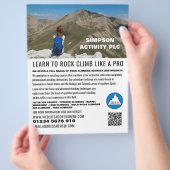 Flyer für Wanderer, Wandern und Klettern (Hand)