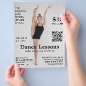 Flyer für weibliche Tänzerin, Tanzlehrgang Werbung (Hand)