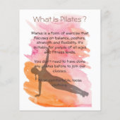 Flyer für Werbung der Pilates-Klasse (Hinten)